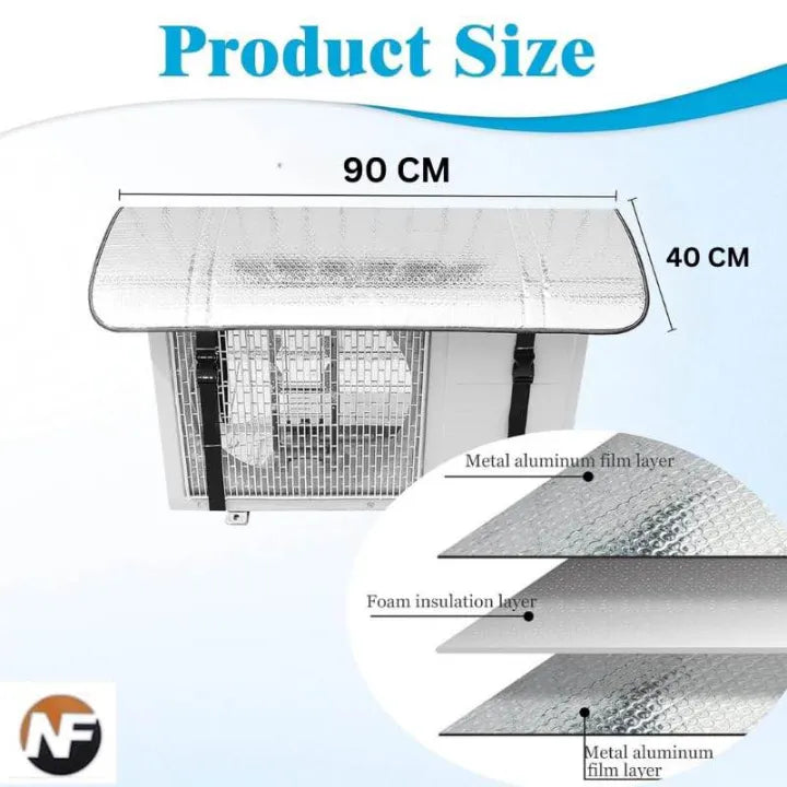 Aluminum Outdoor AC Cover with Adjustable Straps