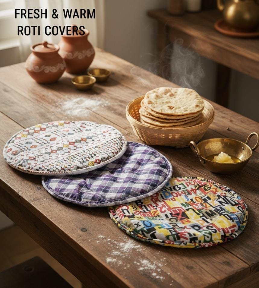 Fresh warm, Zip Roti Cover, (Pack of 2)