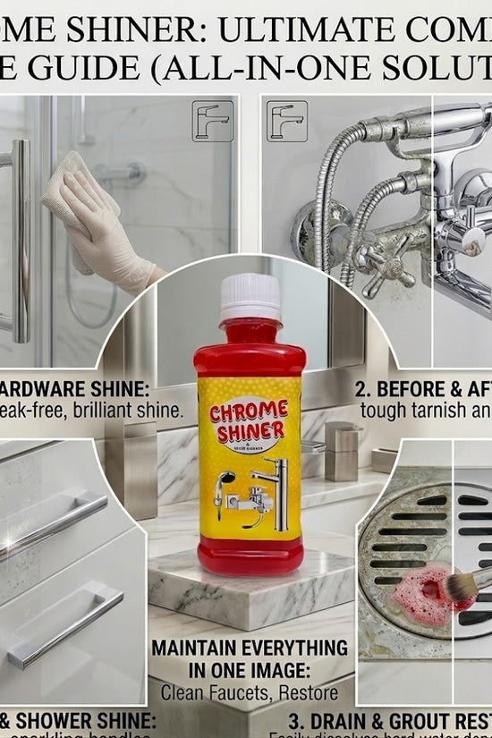 Chrome Shine+ — Instant Cleaner for Taps, Glass & Sanitary Fittings