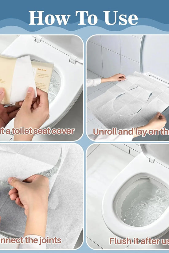 Flushable Toilet Seat Covers (10 Pieces)