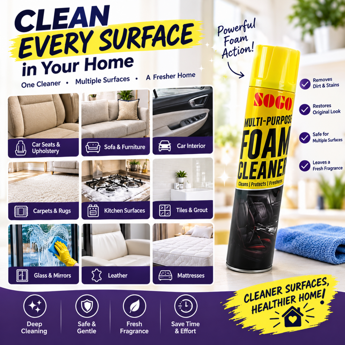 SOGO Multi-Purpose Foam Cleaner
