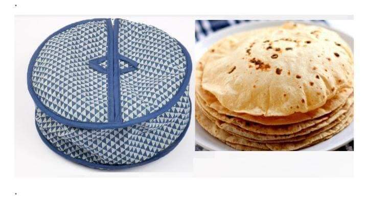 Fresh warm, Zip Roti Cover, (Pack of 2)