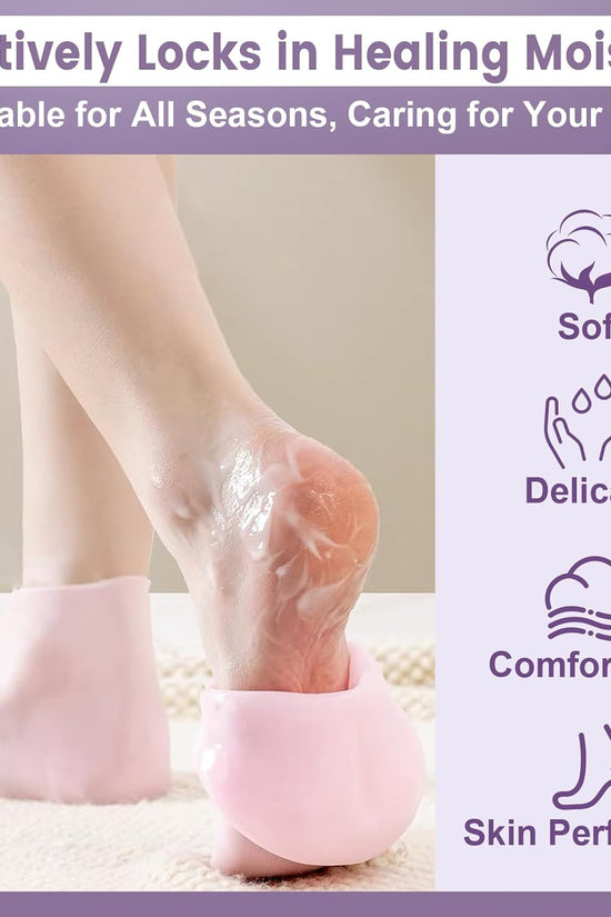 Premium Silicone Moisturizing Gel Socks – Reusable Heel Repair & Dry Foot Treatment