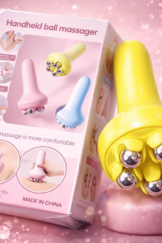 High Quality Handheld Roller 5-Bead Ball Massager with 360 Degree