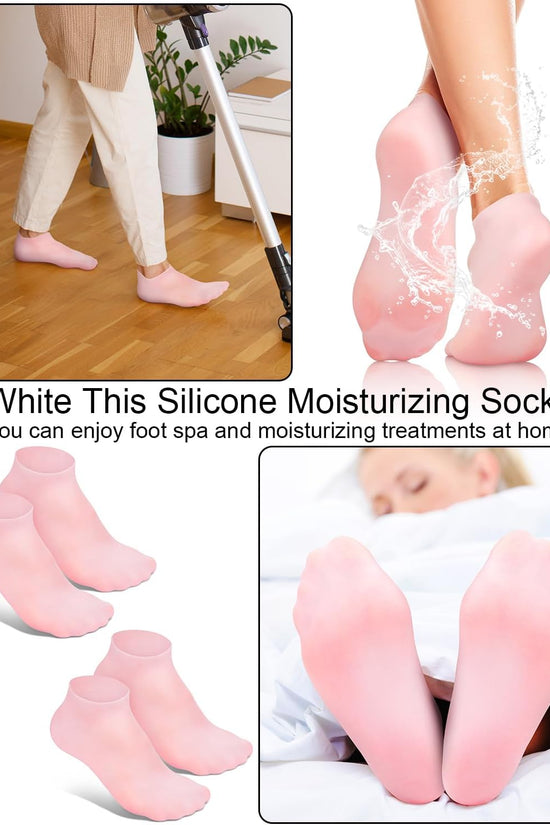 Premium Silicone Moisturizing Gel Socks – Reusable Heel Repair & Dry Foot Treatment
