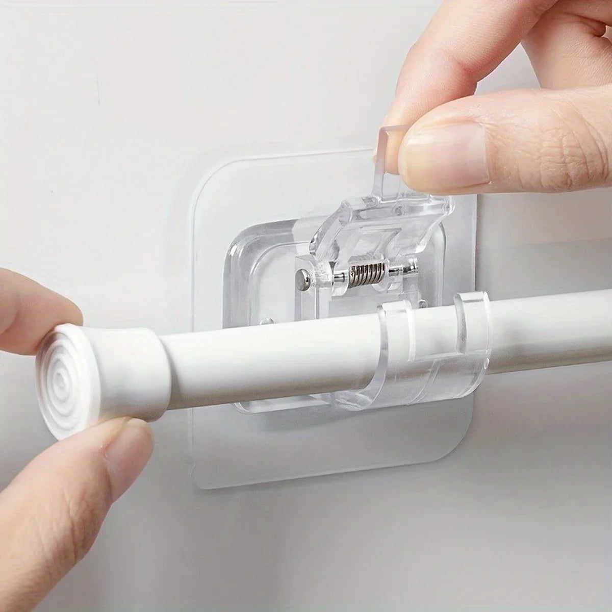 No-Drill Self-Adhesive Curtain Rod Holder (Pack of 2)