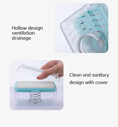 Soap Dispenser with Roller Drain Holes for Easy Cloth Washing Soap