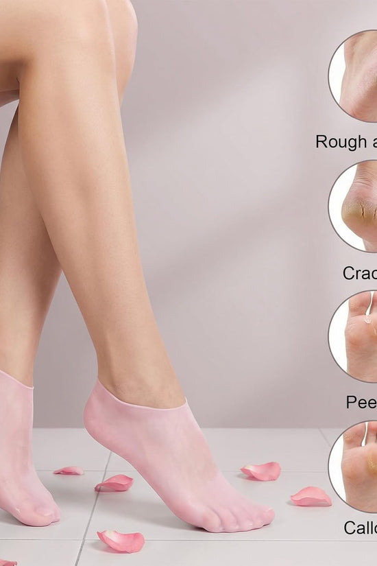 Premium Silicone Moisturizing Gel Socks – Reusable Heel Repair & Dry Foot Treatment